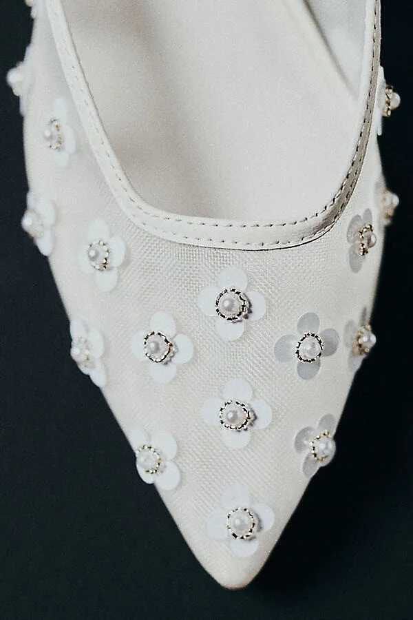 Clara Pearl Kitten-Heel Mules - Image 2