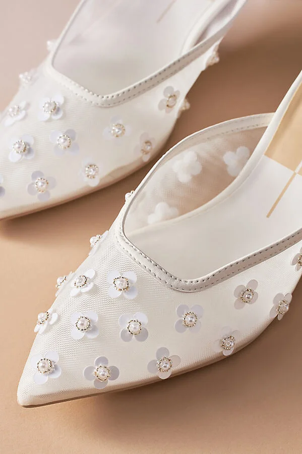 Clara Pearl Kitten-Heel Mules - Image 5