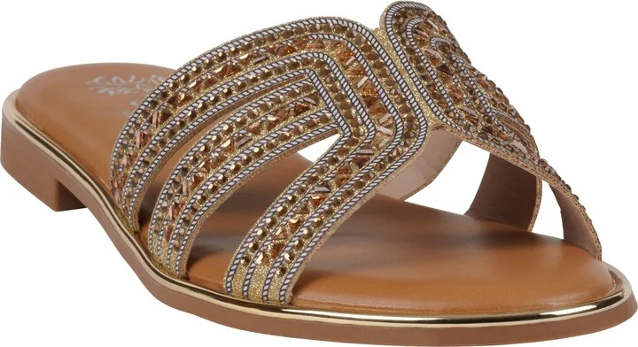 Clara Rhinestone Slide Sandal