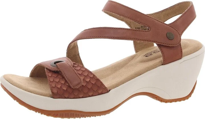 Clara Womens Adjustable Leather Slingback Sandals