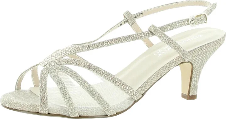 Clara Womens Glitter Slingback Dress Sandals