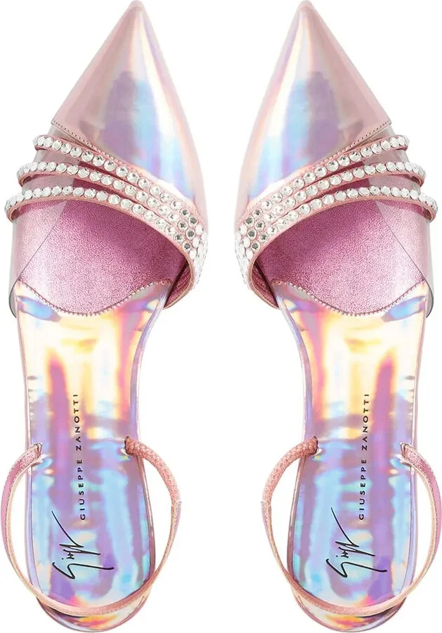 Claralie rhinestone-embellished flat pumps - Image 4