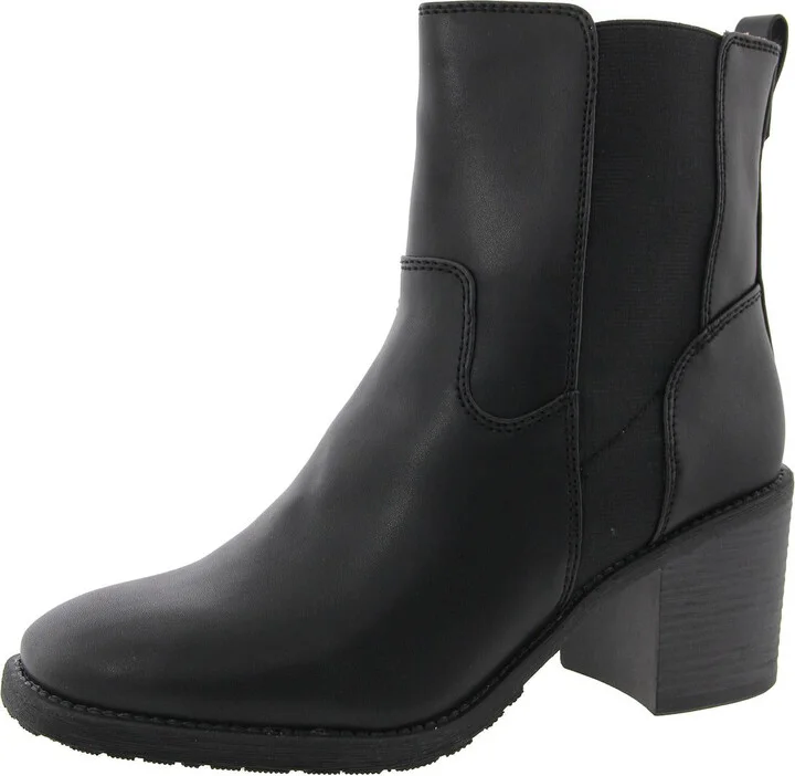 Claret Womens Zipper Faux Leather Chelsea Boots