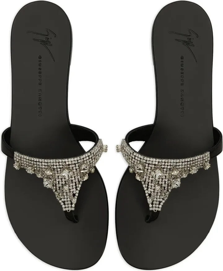 Clarett crystal-embellished flat sandals - Image 4