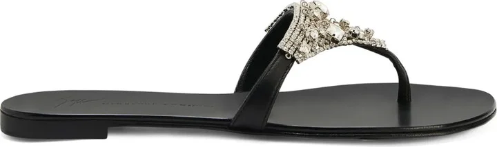 Clarett crystal-embellished flat sandals