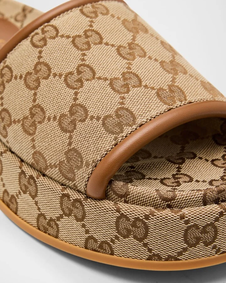 Clarice GG Canvas Platform Slides - Image 3