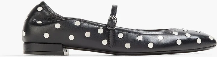 Claris studded leather Mary Jane flats