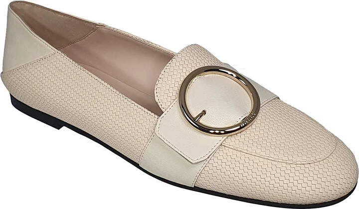 Clariska 6301227 Women's Bone Embossed Leather Flats