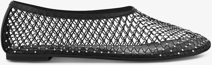 Clarissa Crystal-Mesh Ballet Flats