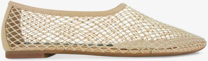 Clarissa Crystal-Mesh Ballet Flats