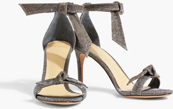 Clarita 65 bow-detailed lamé sandals - Image 2