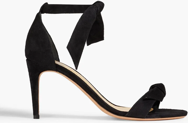 Clarita 75 bow-detailed suede sandals