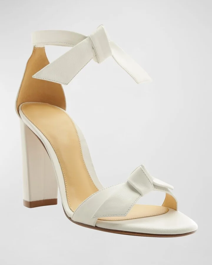 Clarita 90mm Leather Ankle-Tie High-Heel Sandals - Image 2