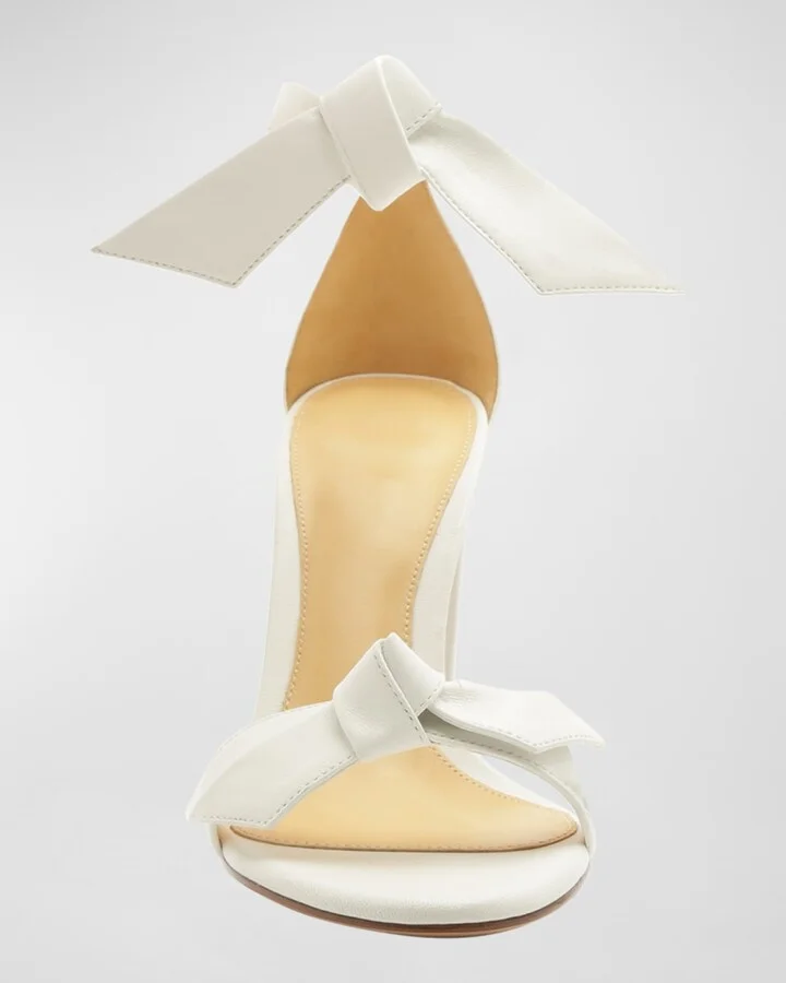 Clarita 90mm Leather Ankle-Tie High-Heel Sandals - Image 3