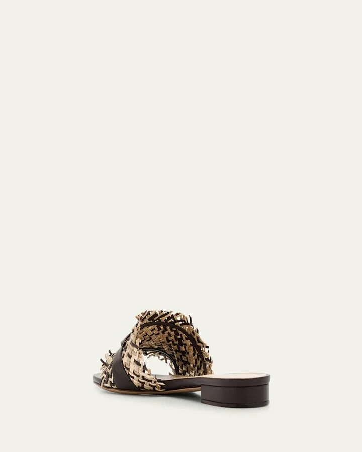 Clarita Basket Bloom Flat Sandals - Image 10