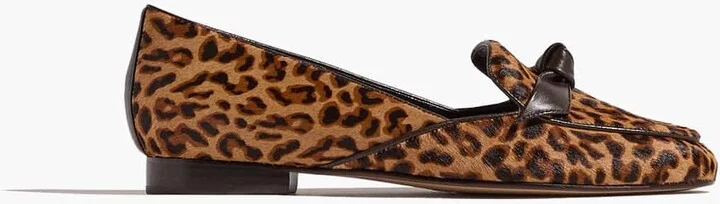 Clarita Belgian Ponyhair Loafer in Light Beige/Dark Brown
