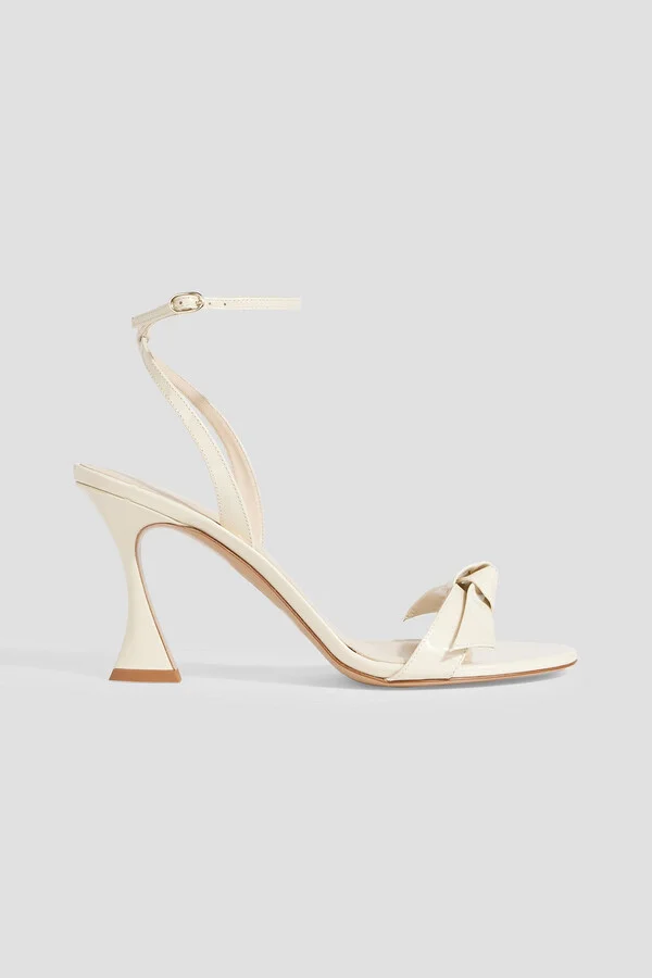 Clarita Bell bow-detailed patent-leather sandals