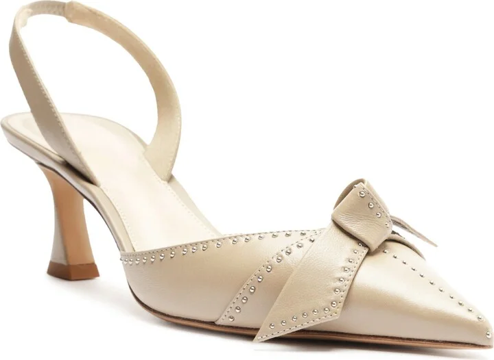 Clarita Bell Stud Pointed Toe Slingback Pump