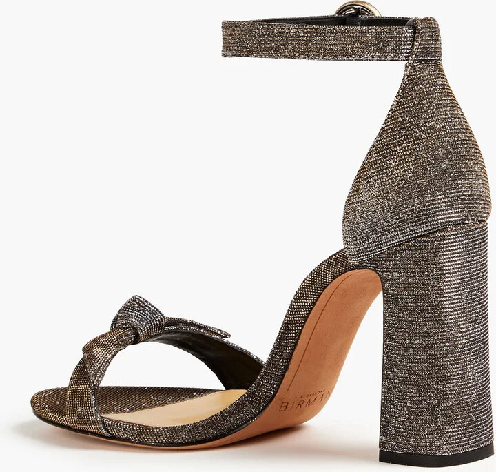 Clarita bow-detailed lamé sandals - Image 3