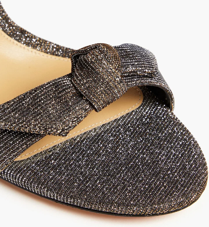 Clarita bow-detailed lamé sandals - Image 4