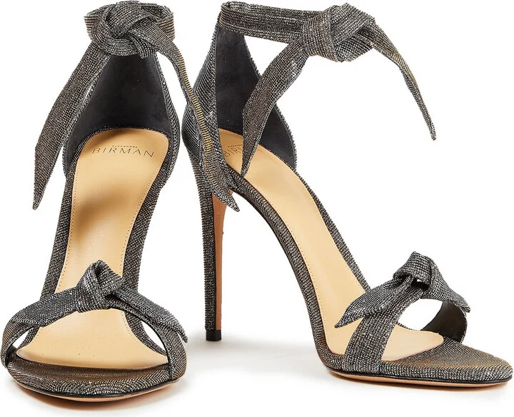 Clarita bow-detailed lamé sandals - Image 2