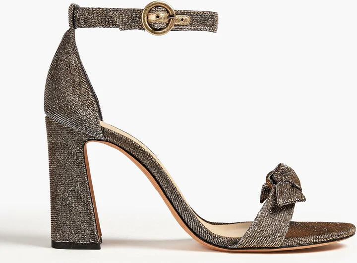 Clarita bow-detailed lamé sandals