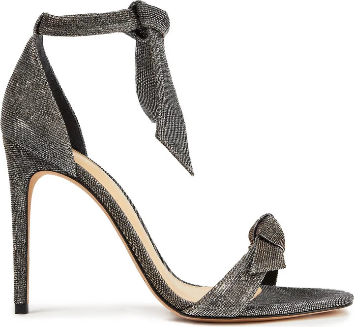 Clarita bow-detailed lamé sandals