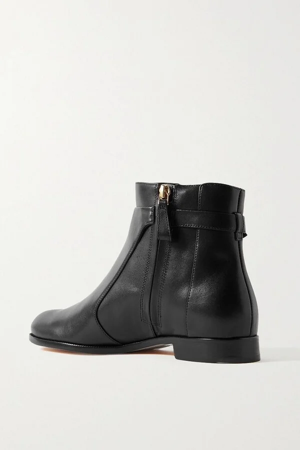 Clarita bow-detailed leather Chelsea boots - Image 3