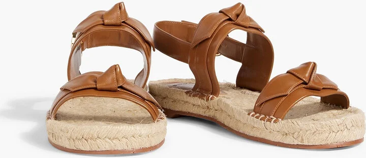 Clarita bow-detailed leather espadrille slingback sandals - Image 2