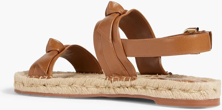 Clarita bow-detailed leather espadrille slingback sandals - Image 3