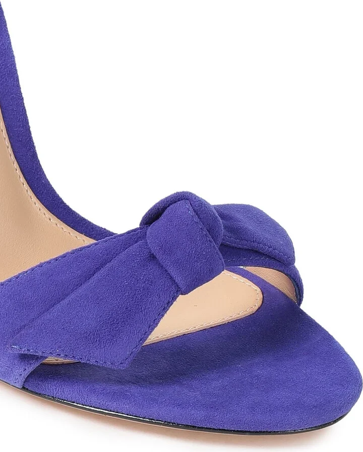 Clarita bow-detailed suede sandals - Image 4