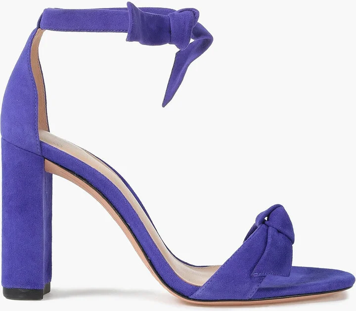 Clarita bow-detailed suede sandals