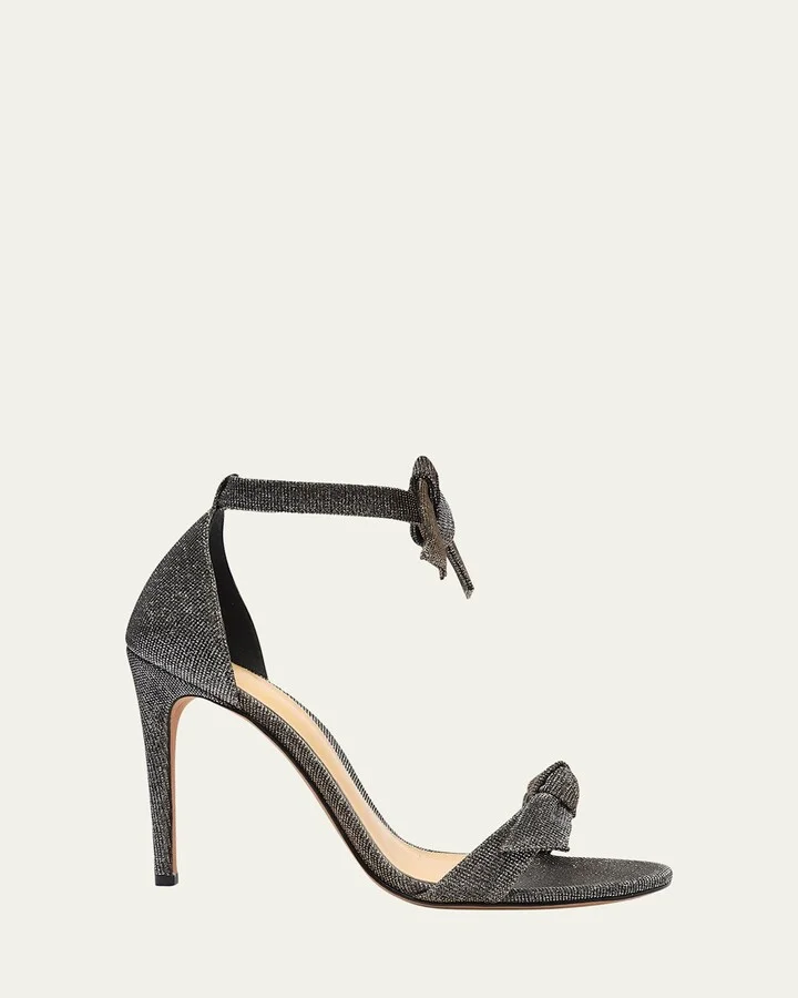 Clarita Bow Metallic Evening Sandals