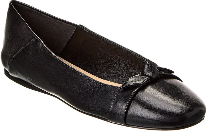 Clarita Collapsible Leather Flat