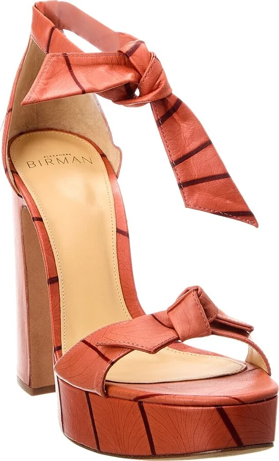 Clarita Curve Beleaf 120 Leather Platform Sandal
