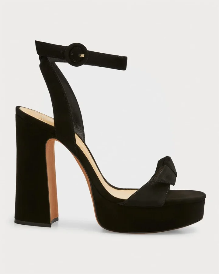 Clarita Curve Suede Platform Sandals