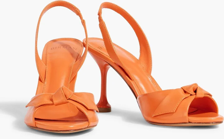 Clarita Easy bow-detailed leather slingback sandals - Image 2