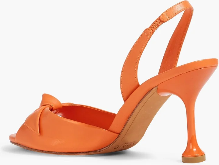 Clarita Easy bow-detailed leather slingback sandals - Image 3