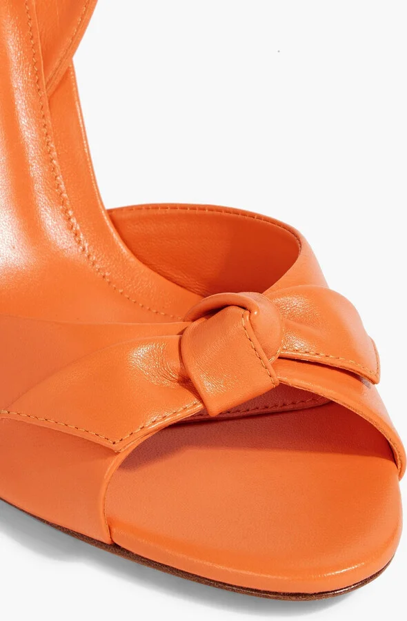 Clarita Easy bow-detailed leather slingback sandals - Image 4