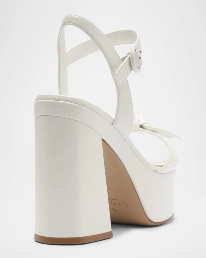Clarita Flare Platform Bridal Sandals - Image 3