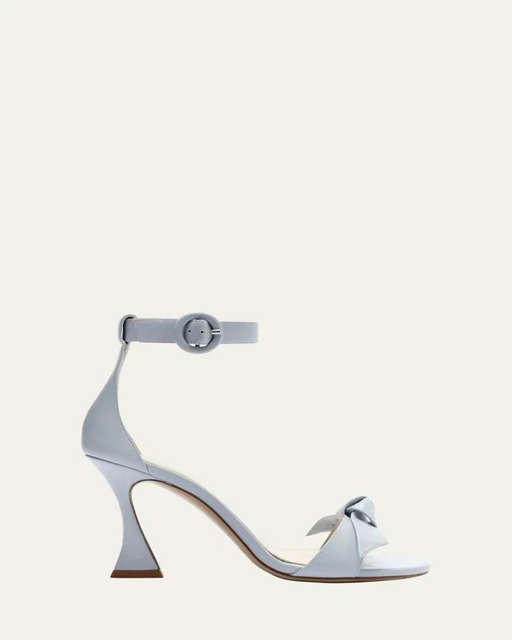 Clarita Knot Ankle-Strap Leather Sandals