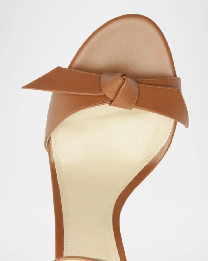 Clarita Leather Bow Ankle-Strap Sandals - Image 7