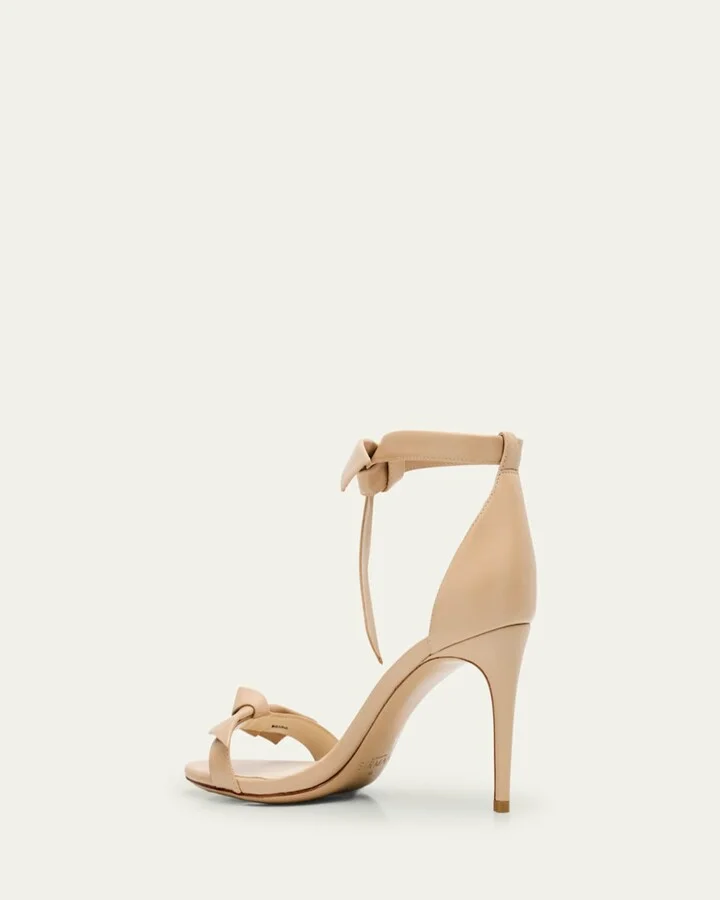 Clarita Leather Bow Ankle-Strap Sandals - Image 2