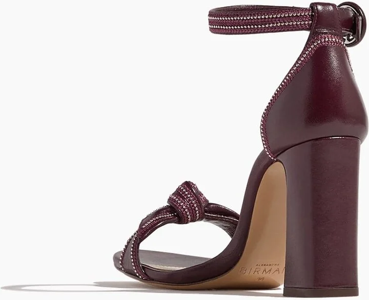 Clarita Metal Embroidery Heel in Cherry Lacquer - Image 3