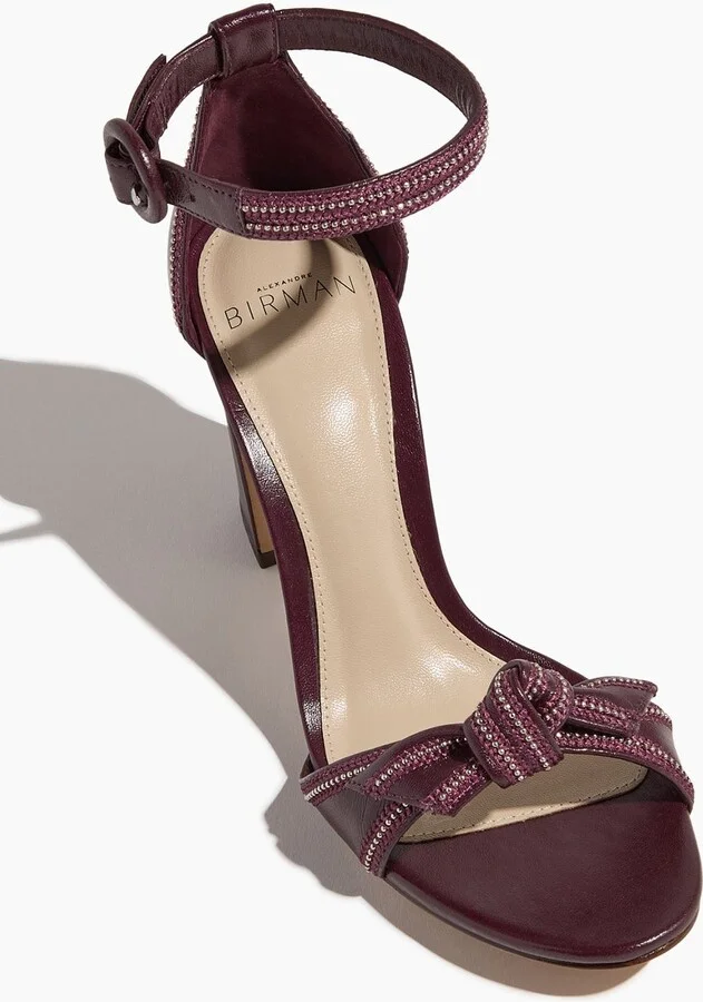 Clarita Metal Embroidery Heel in Cherry Lacquer - Image 4