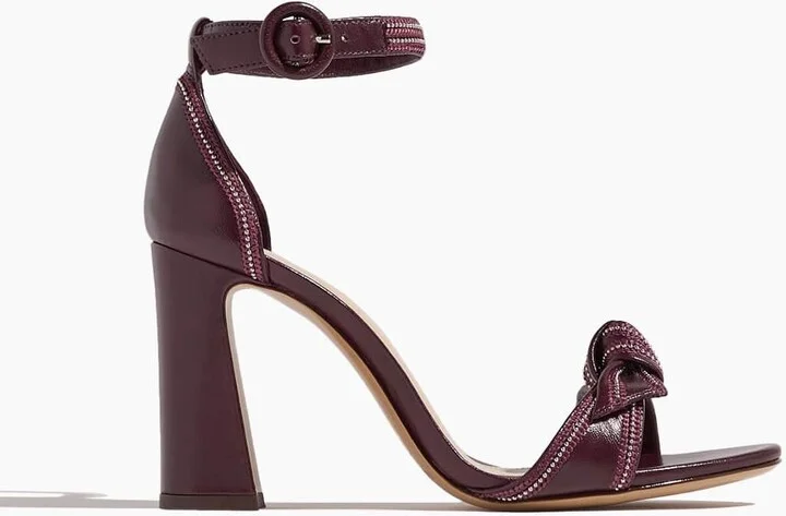Clarita Metal Embroidery Heel in Cherry Lacquer