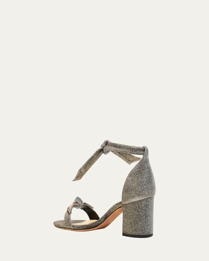 Clarita Metallic Ankle-Bow Sandals - Image 2
