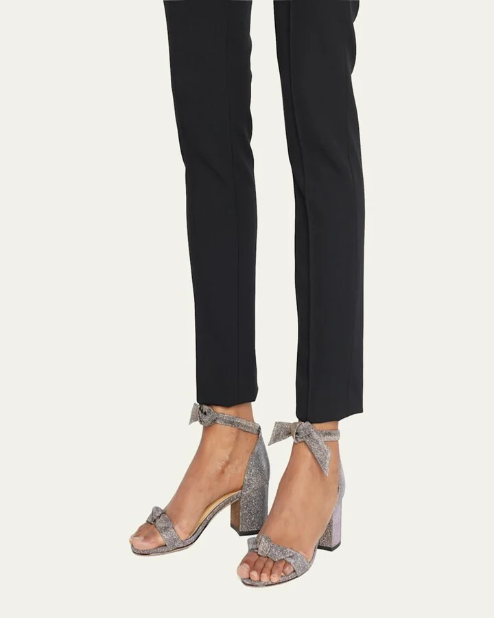 Clarita Metallic Ankle-Bow Sandals - Image 8