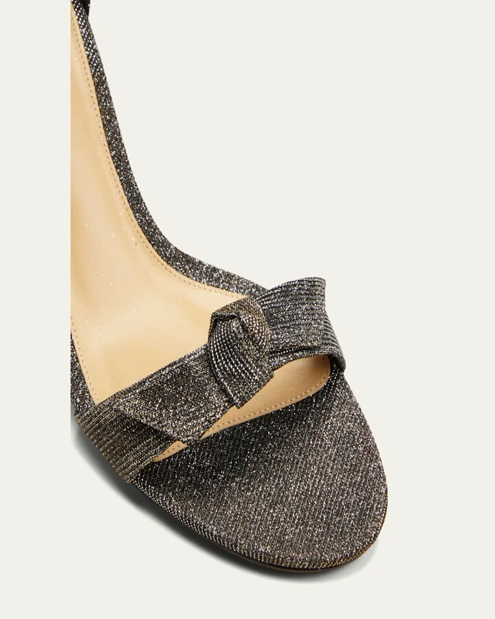 Clarita Metallic Ankle-Bow Sandals - Image 9