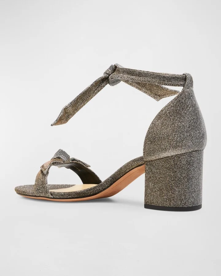 Clarita Metallic Ankle-Bow Sandals - Image 2